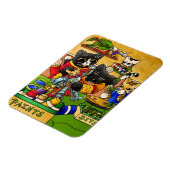 Magnet Flexible Miniature chevalier modèle de chat peinture chats  (Côté Gauche)