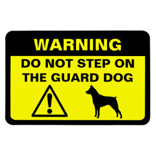 Magnet Flexible Miniature Pinscher MinPin Funny Garde chien averti