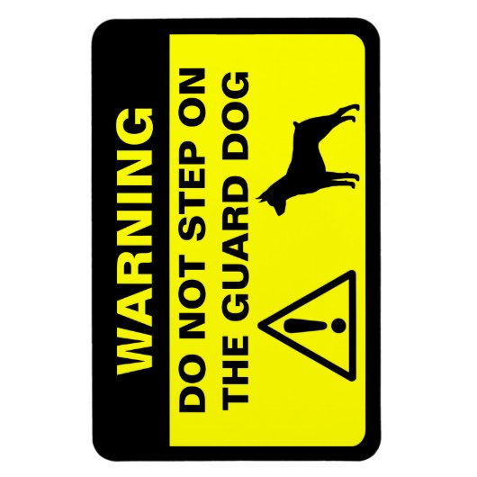 Magnet Flexible Miniature Pinscher MinPin Funny Garde chien averti (Vertical)