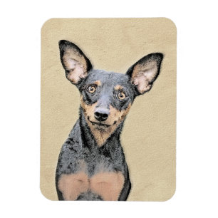 Magnet Flexible Miniature Pinscher Peinture mignonne Chien Art ori