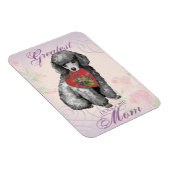 Magnet Flexible Miniature Poodle Heart Maman (Côté Droit)