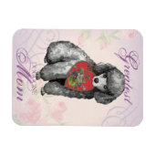 Magnet Flexible Miniature Poodle Heart Maman (Horizontal)