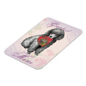Magnet Flexible Miniature Poodle Heart Maman (Côté Gauche)