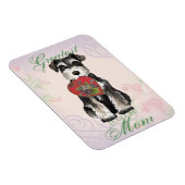 Magnet Flexible Miniature Schnauzer Heart Maman (Côté Droit)