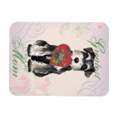 Magnet Flexible Miniature Schnauzer Heart Maman (Horizontal)