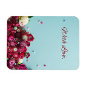 Magnet Flexible Minimal Floral Greeting Card – With Love Botanical (Horizontal)