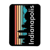 Magnet Flexible Minimal Indianapolis Indiana Sunset Skyline (Vertical)