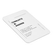 Magnet Flexible Minimal, moderne Einladung Hochzeit Einladung (Côté Droit)