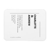 Magnet Flexible Minimal, moderne Einladung Hochzeit Einladung (Horizontal)