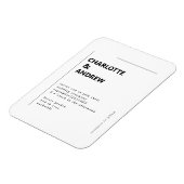 Magnet Flexible Minimal, moderne Einladung Hochzeit Einladung (Côté Gauche)