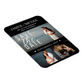 Magnet Flexible Minimal moderne Enregistrer la date Mariage 3 phot (Côté Droit)
