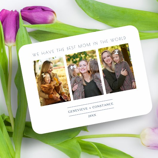 Magnet Flexible Minimal Mom 3 Photos College Keepsake