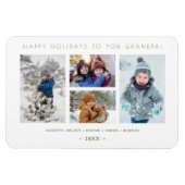 Magnet Flexible Minimalist Collage 4 Multi Photo Family Keepsake  (Horizontal)