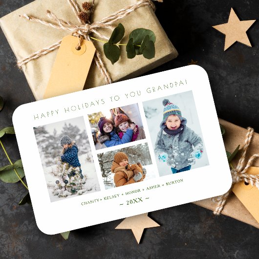 Magnet Flexible Minimalist Collage 4 Multi Photo Family Keepsake 