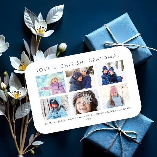 Magnet Flexible Minimalist Cute 6 Multi Photos Collage Keepsake