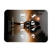 Magnet Flexible Minimalist elegant wedding photo save the date (Horizontal)