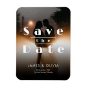 Magnet Flexible Minimalist elegant wedding photo save the date (Vertical)