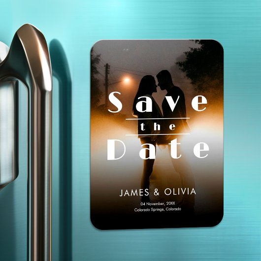 Magnet Flexible Minimalist elegant wedding photo save the date