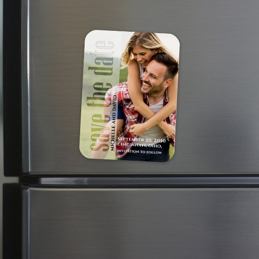 Magnet Flexible Minimalist Simple Photo Vellum Overlay Typography