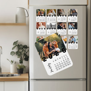 Magnet Flexible Minimaliste moderne Janvier 2026 Calendrier photo