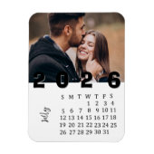 Magnet Flexible Minimaliste moderne Juillet 2026 Calendrier photo (Vertical)