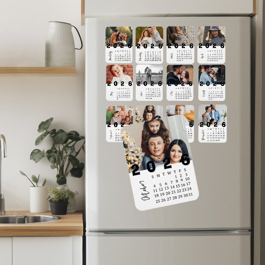 Magnet Flexible Minimaliste moderne Octobre 2026 Calendrier photo