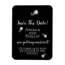 Minimaliste Noir et Blanc Enregistrez la Date