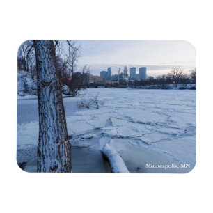 Magnet Flexible minneapolis skyline et glace mississippi