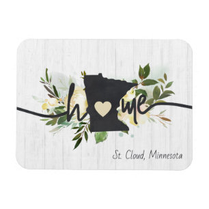 Magnet Flexible Minnesota État Personnalisé Votre Ville Maison Rus