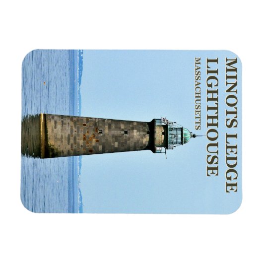 Magnet Flexible Minots Ledge Lighthouse, Massachusetts PhotoMagnet (Horizontal)