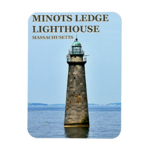 Magnet Flexible Minots Ledge Lighthouse, Massachusetts PhotoMagnet