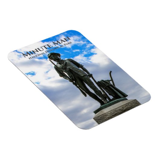Magnet Flexible Minute Man Statue, Minute Man National Hist. Parc (Côté Droit)