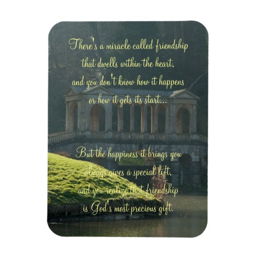 Magnet Flexible Miracle Of Friendship Poem Plaque (Vertical)
