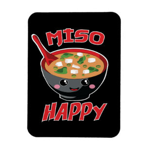 Magnet Flexible Miso Happy Funny Food Kawaii