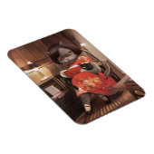 Magnet Flexible Miss Meow - Heure Vintage de lecture de chats (Côté Droit)