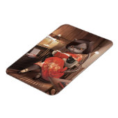 Magnet Flexible Miss Meow - Heure Vintage de lecture de chats (Côté Gauche)