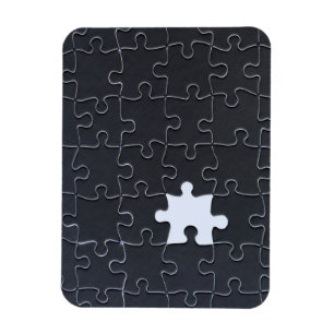 Magnet Flexible Missing Jigsaw Puzzle Piece black