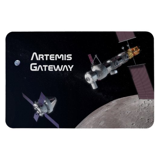 Magnet Flexible Mission Artemis Orion SLS Moon (Horizontal)