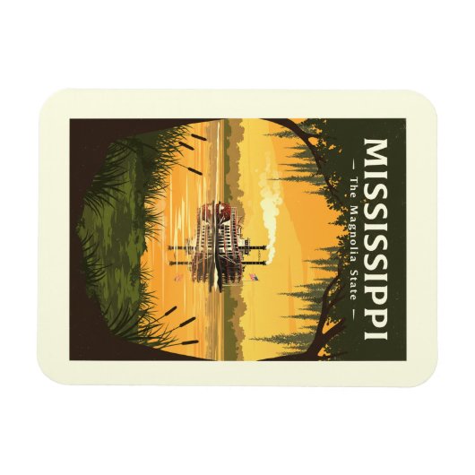 Magnet Flexible Mississippi vintage (Horizontal)