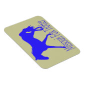 Magnet Flexible Missouri Fox Trotter Blue Horse Silhouette (Côté Droit)