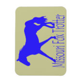 Magnet Flexible Missouri Fox Trotter Blue Horse Silhouette (Vertical)