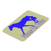 Magnet Flexible Missouri Fox Trotter Blue Horse Silhouette (Côté Gauche)