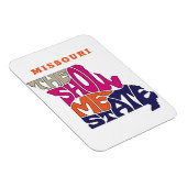 Magnet Flexible Missouri State Surnom Word Art (Côté Droit)