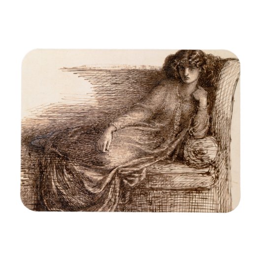 Magnet Flexible Mme Jane Morris Reclining on Sofa (Horizontal)