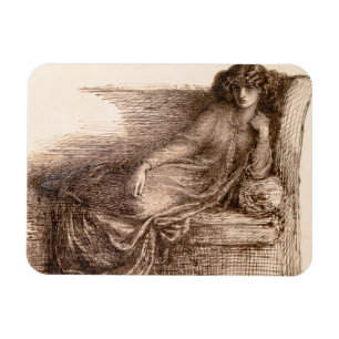 Magnet Flexible Mme Jane Morris Reclining sur un sofa