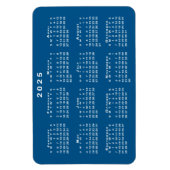 Magnet Flexible Modèle Arrière - plan bleu blanc 2025 (Vertical)