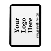 Magnet Flexible Modèle : Black & White Website et votre logo ici (Vertical)