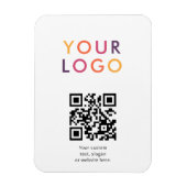 Magnet Flexible Modèle commercial de code QR de logo blanc (Vertical)