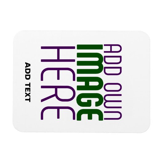 MAGNET FLEXIBLE MODÈLE DE TEXTE D'IMAGE BLANCHE SIMPLE MODERNE (Horizontal)