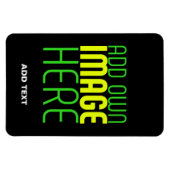 MAGNET FLEXIBLE MODÈLE DE TEXTE D'IMAGE NOIRE SIMPLE ET MODERNE (Horizontal)